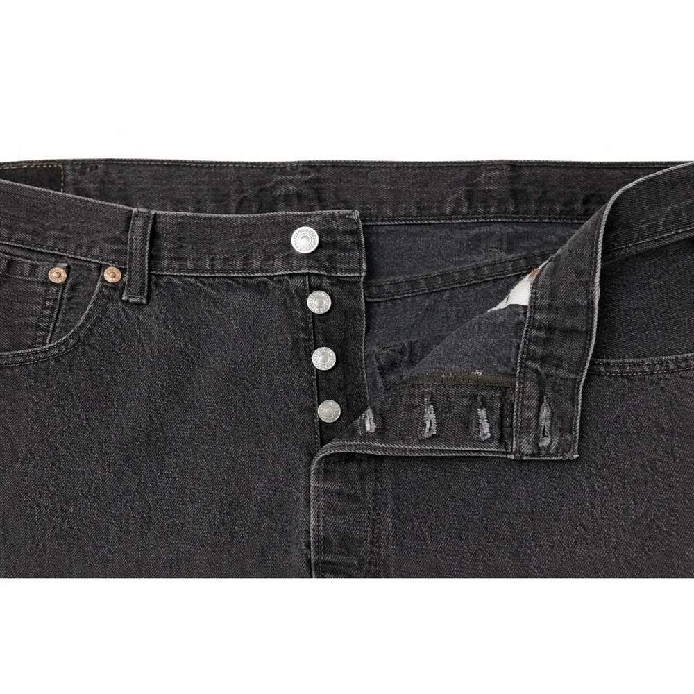 Levi's 501 Original Fit Straight Leg Dark Wash Button Fly Denim Mens Jeans 40x32
